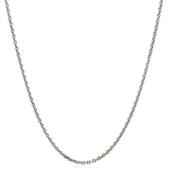 EUC Sterling Silver High Polished Cable Chain 1.4mm - Picture 2 of 5